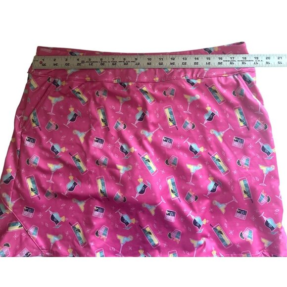 Vibrant Pink Patterned Women's Skort - Picture 13 of 15